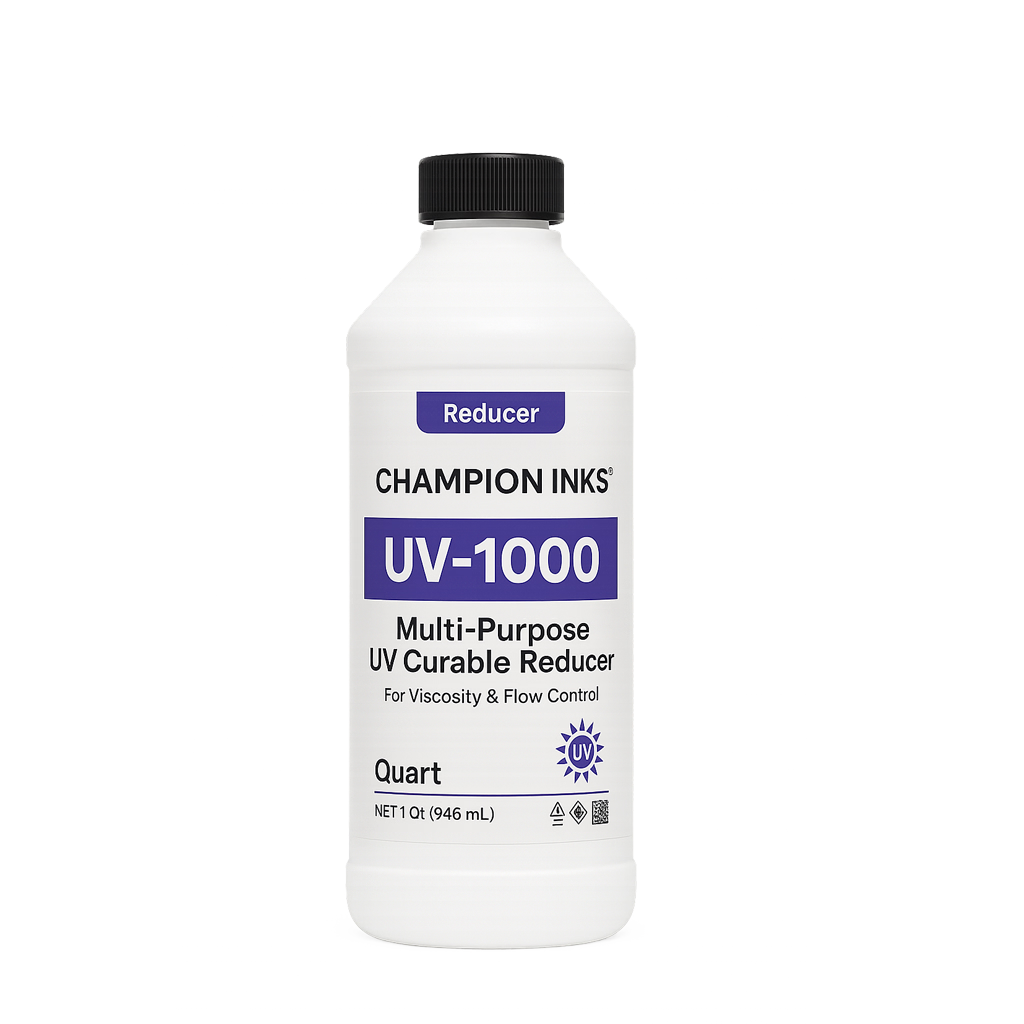 Champion Inks® UV-1000 Multi-Purpose UV Curable Reducer – Quart – For Viscosity & Flow Control