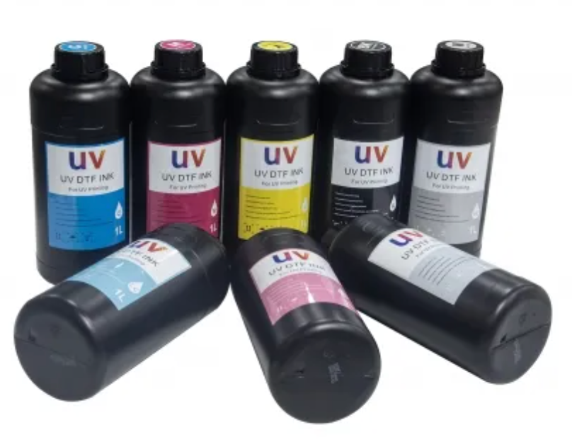 Champion Inks® UV DTF Inks – 1L Bottles – High-Opacity, Instant UV Cure